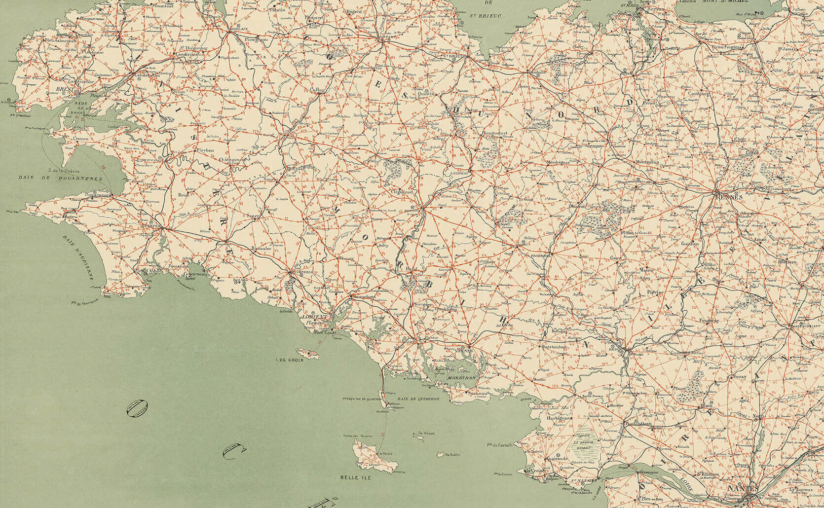 La karte Bretagne Sud